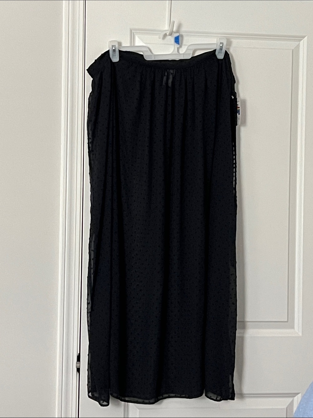 Time and Tru Black Sheer Maxi Swim Coverup